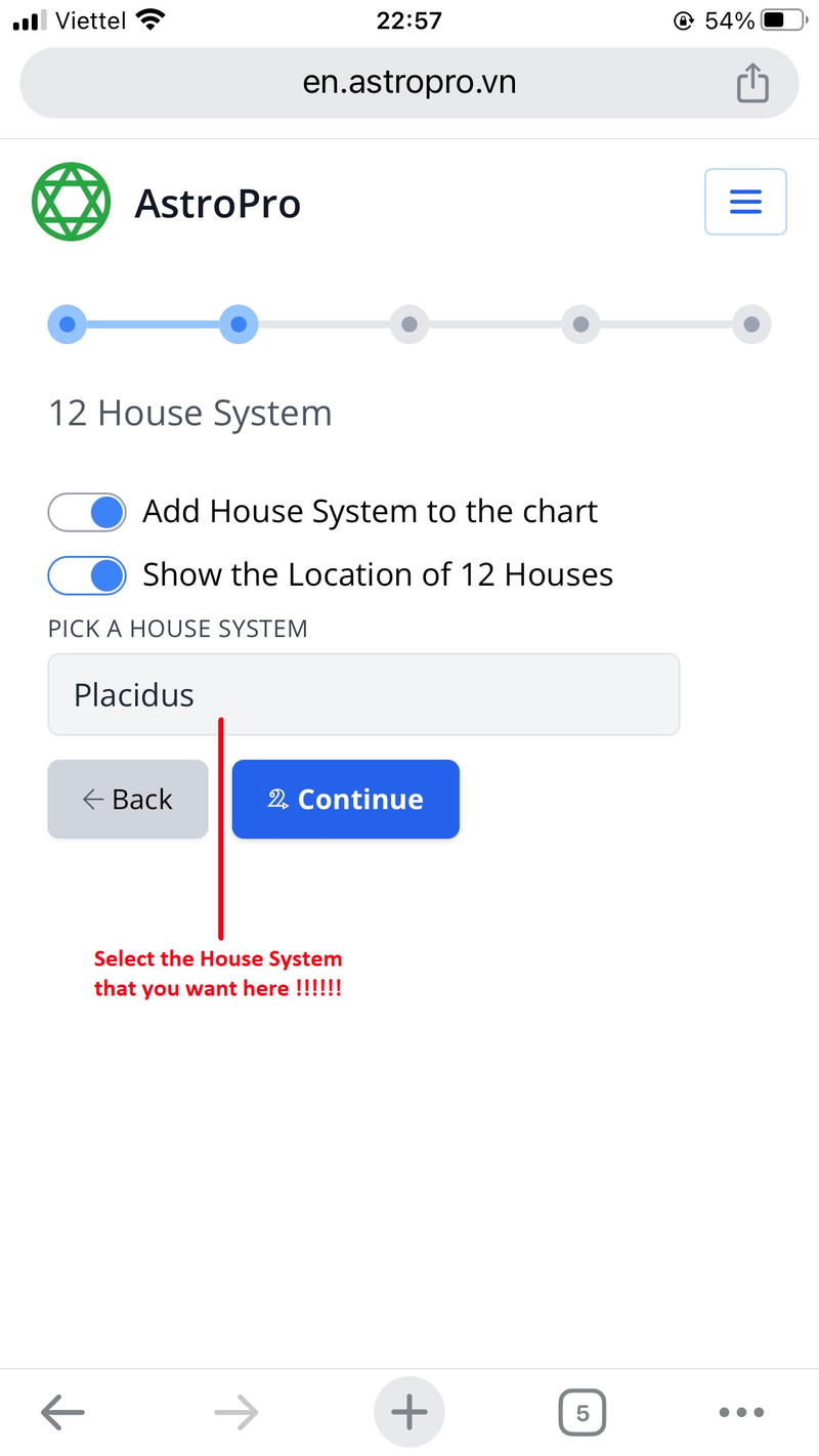 Choosing house system