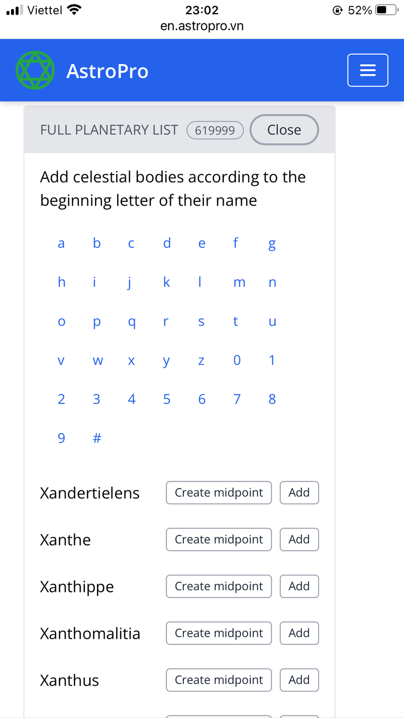 Adding celestial bodies